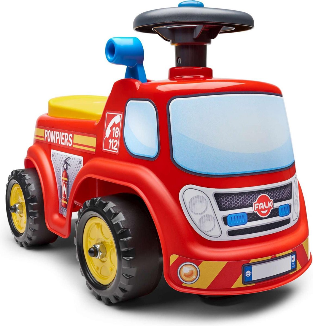 Falk Fireman Ride-on - Unisex - Rood Geel - Loopauto - Vanaf 1 jaar bij Fietstotaal