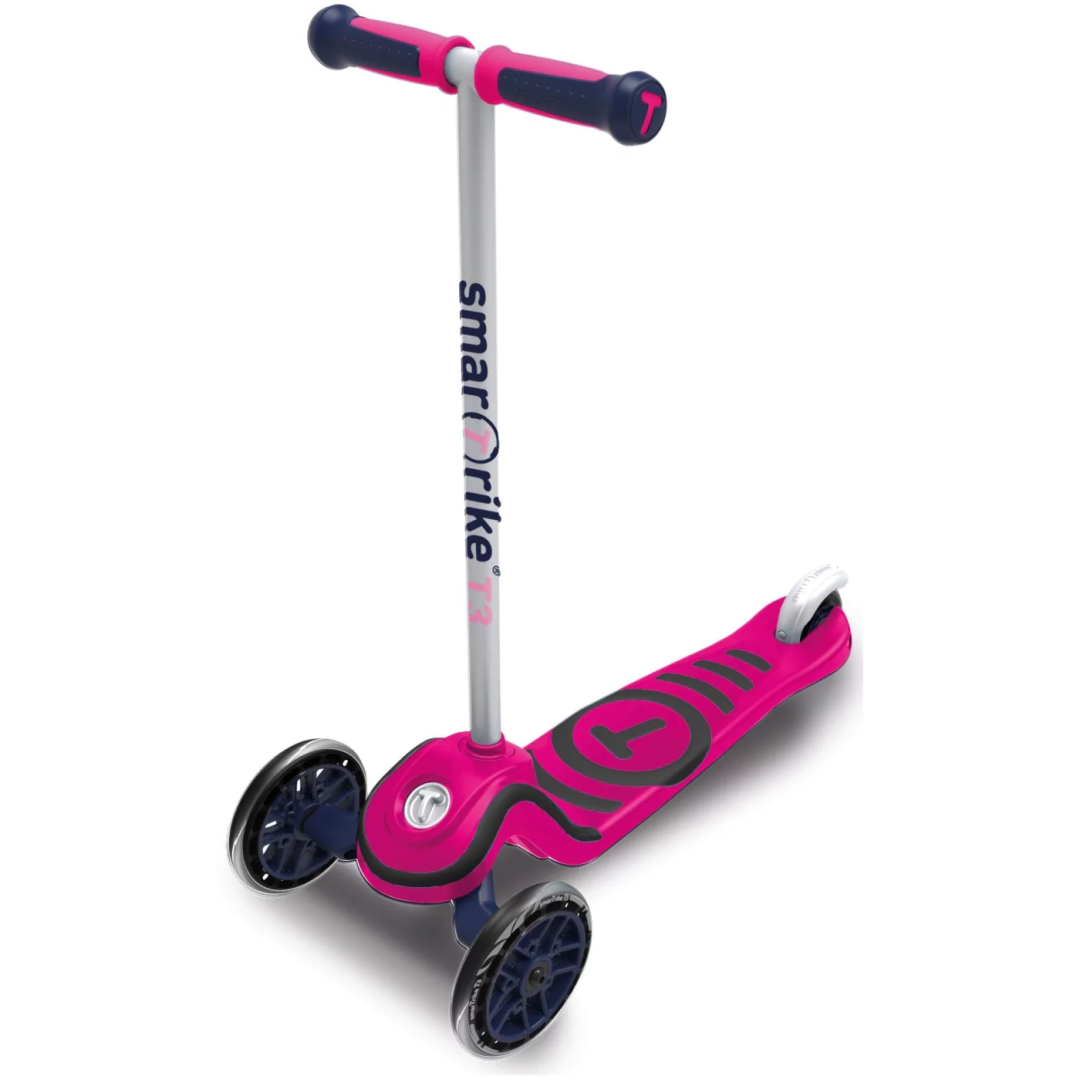 SmarTrike Scooter T3 Step Roze – 3-Wiel Kinderstep met Voetrem vanaf 2 Jaar bij Fietstotaal