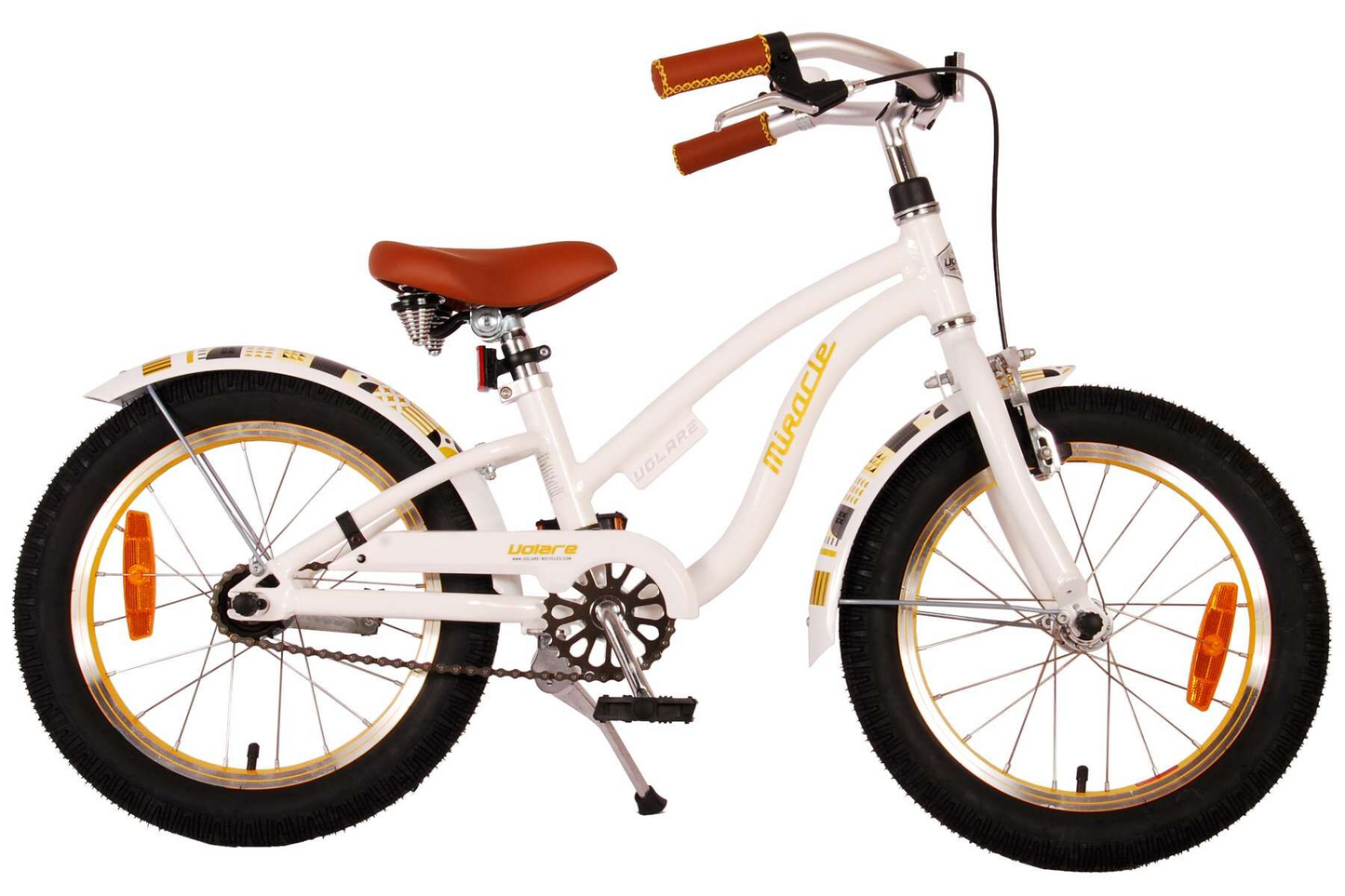 Volare Miracle Cruiser Kinderfiets - Meisjes - 16 inch - Wit - Prime Collection - 4-6 jaar extra afbeelding 18