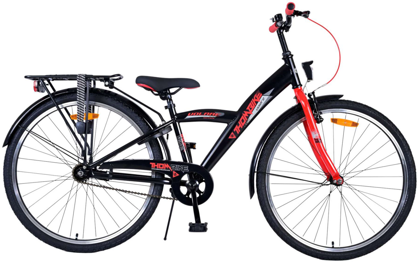 Volare Thombike Kinderfiets - Jongens - 26 inch - Zwart Rood - Zwart, Rood - 10-12 jaar extra afbeelding 18