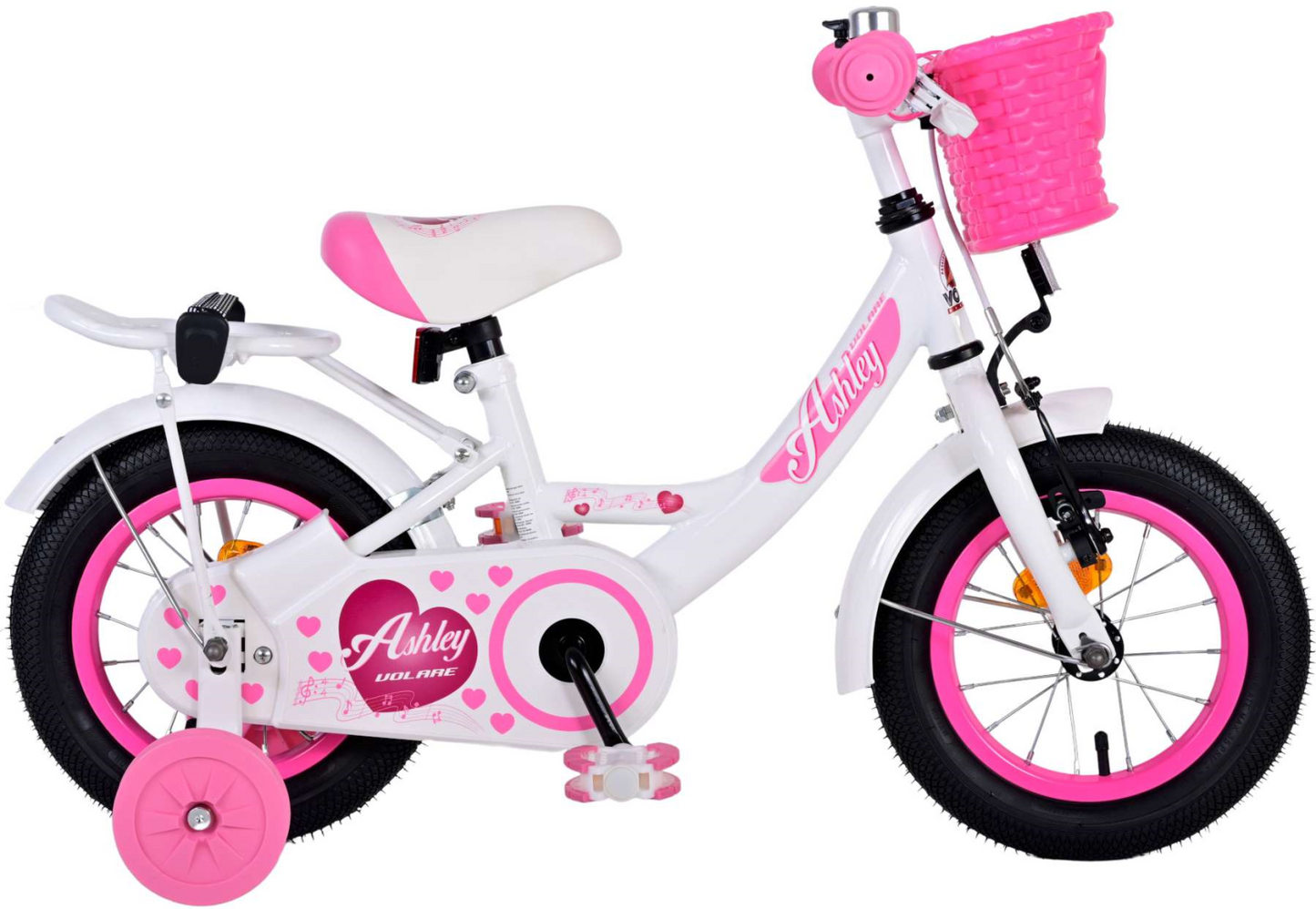 Volare Ashley Kinderfiets - Meisjes - 12 inch - Wit - 3-5 jaar extra afbeelding 15