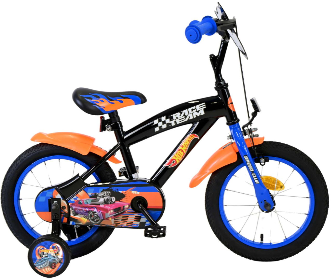 Hot Wheels Kinderfiets - Jongens - 14 inch - Zwart Oranje Blauw - Zwart, Blauw, Oranje - 3-5 jaar extra afbeelding 15