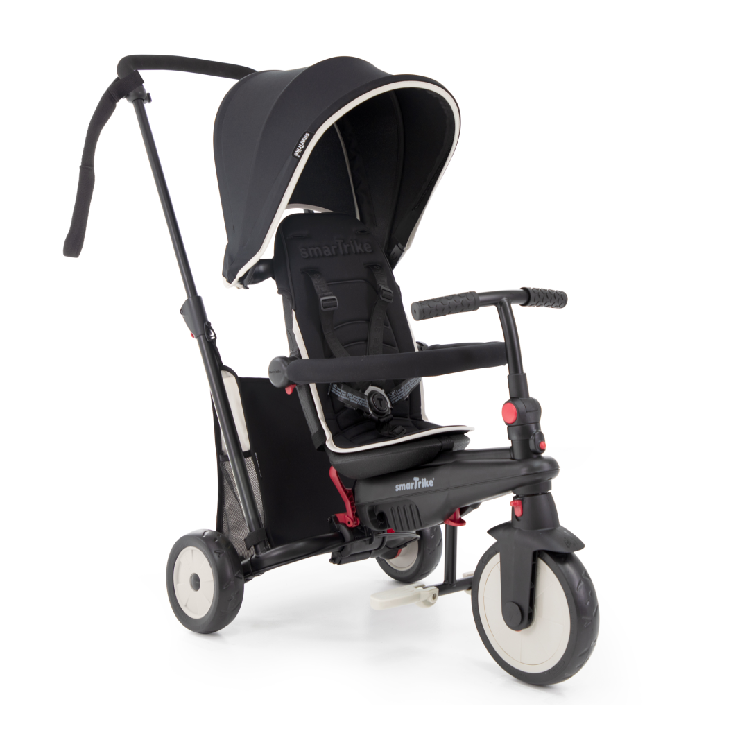 SmarTrike STR3 Vouwbare 6-in-1 Driewieler Zwart/Creme – Meegroei Trike vanaf 10 Maanden - Vanaf 1 jaar bij Fietstotaal