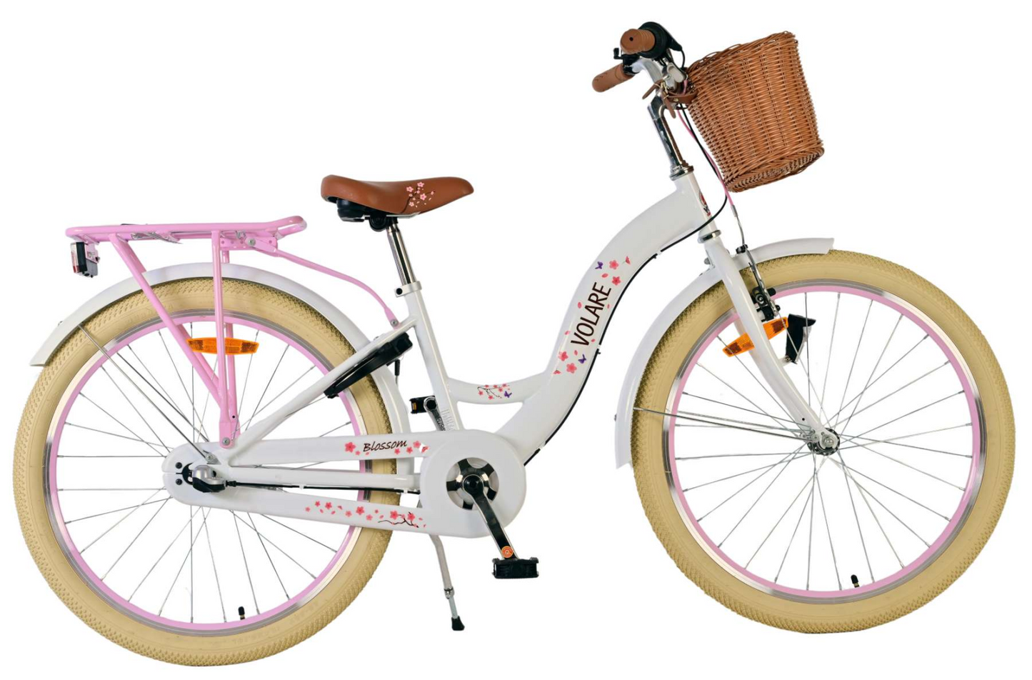 Volare Blossom Kinderfiets - Meisjes - 24 inch - Wit - 3 Versnellingen - 8-10 jaar extra afbeelding 16