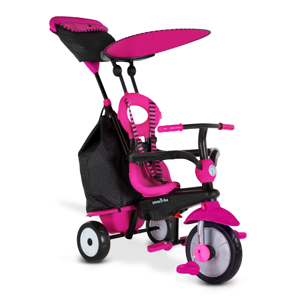 SmarTrike Vanilla Plus Driewieler Roze – Meegroei Driewieler met Duwstang vanaf 15 Maanden - Vanaf 1 jaar bij Fietstotaal
