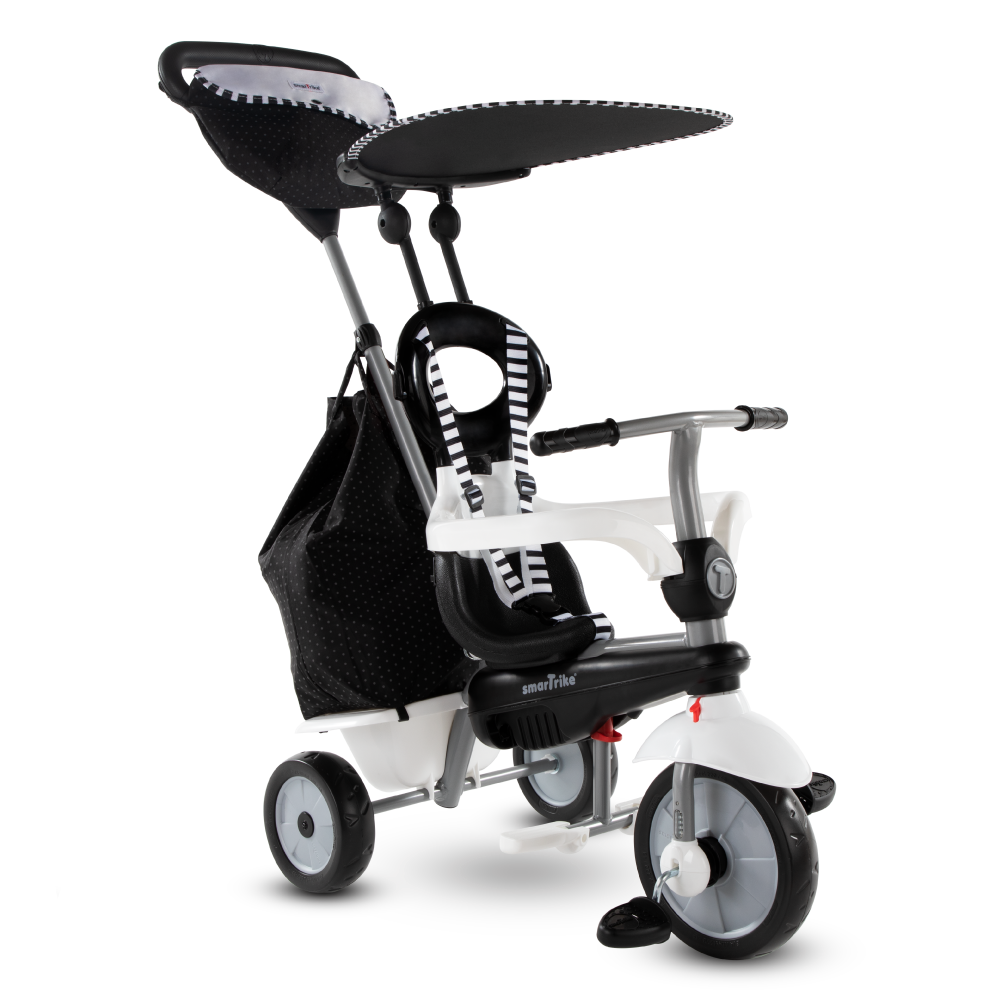 SmarTrike Vanilla Plus Driewieler Wit/Zwart – Meegroei Driewieler met Duwstang vanaf 15 Maanden - Vanaf 1 jaar bij Fietstotaal