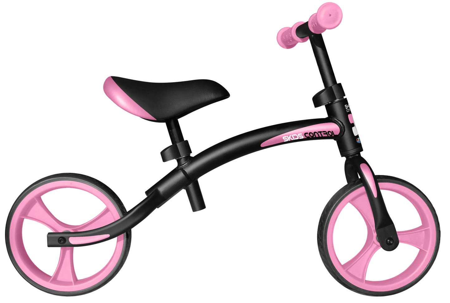 Loopfiets Skids Control Zwart met Roze - Vanaf 2 jaar bij Fietstotaal