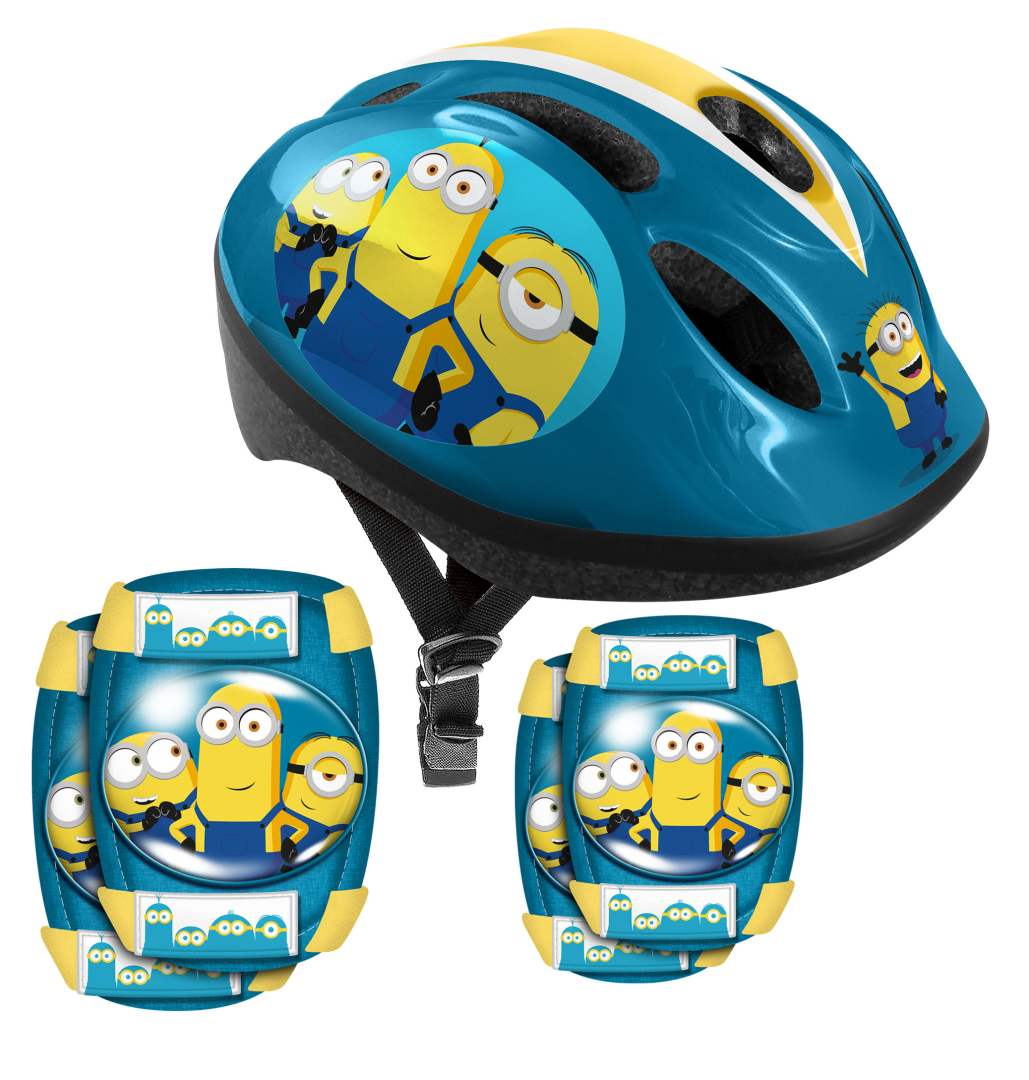 Helmpakket Helm met beschermers Minions 2 bij Fietstotaal