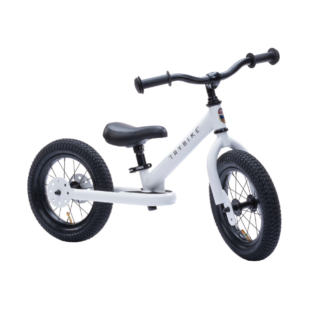 Trybike Steel Mat Wit - 3-5 jaar bij Fietstotaal