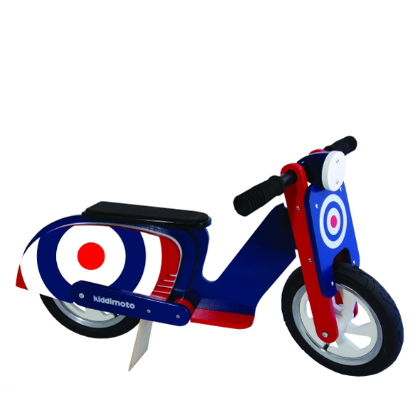 KiddiMoto Scooter Loopfiets Blauw Target - 2-6 jaar bij Fietstotaal