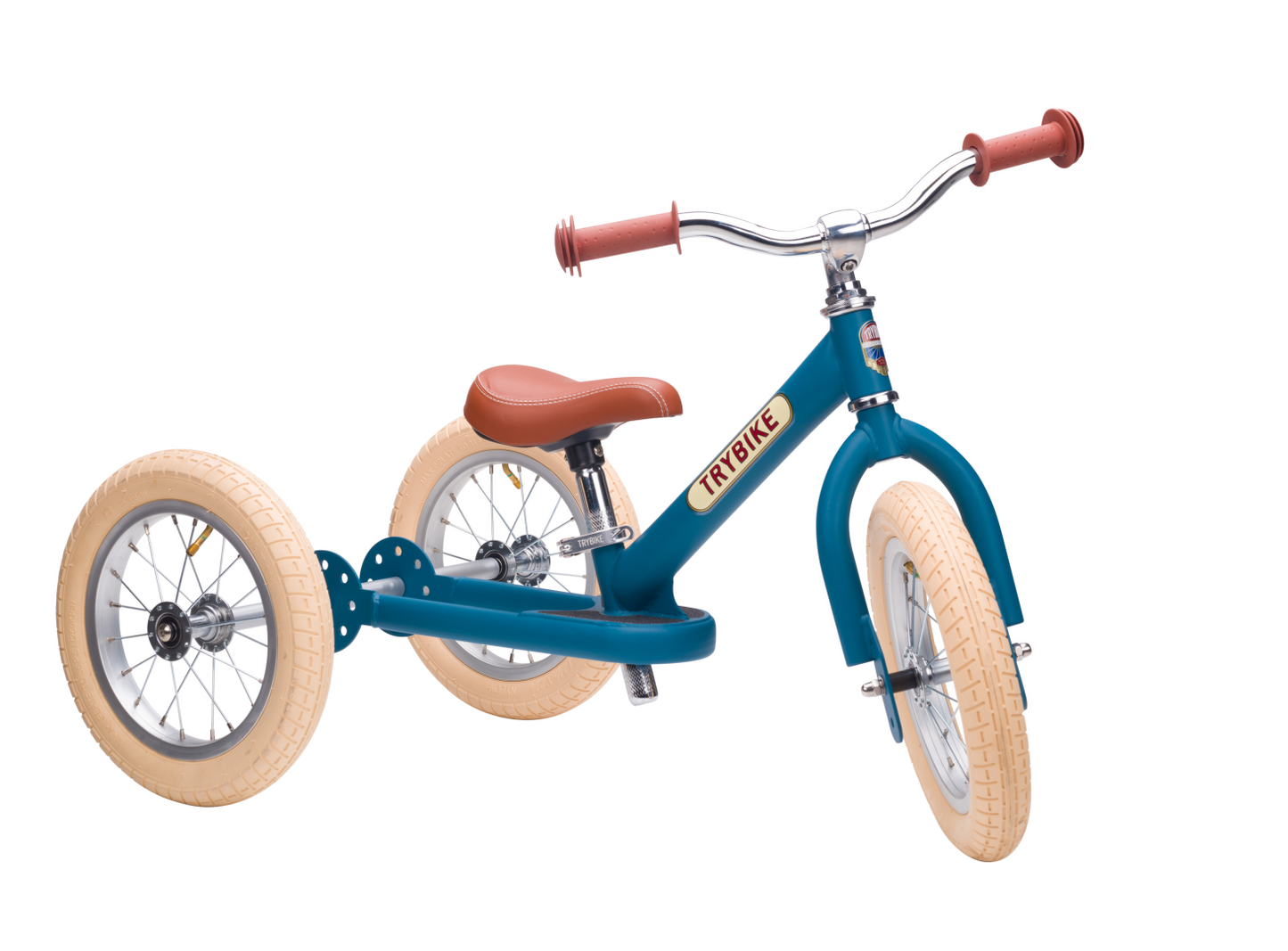 Trybike 3 wieler Steel loopfiets Matt Blue - 3-5 jaar bij Fietstotaal