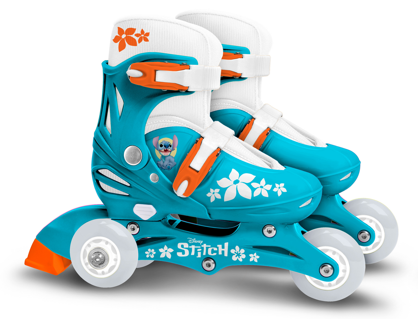 Verstelbare 2-in-1 3-wiel skates STITCH maat 27-30 - Vanaf 4 jaar bij Fietstotaal