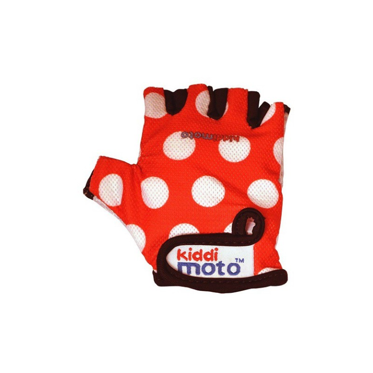 Handschoenen Kiddimoto Red Dotty Medium bij Fietstotaal