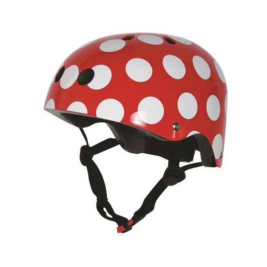 KiddiMoto Helm Red Dotty M bij Fietstotaal