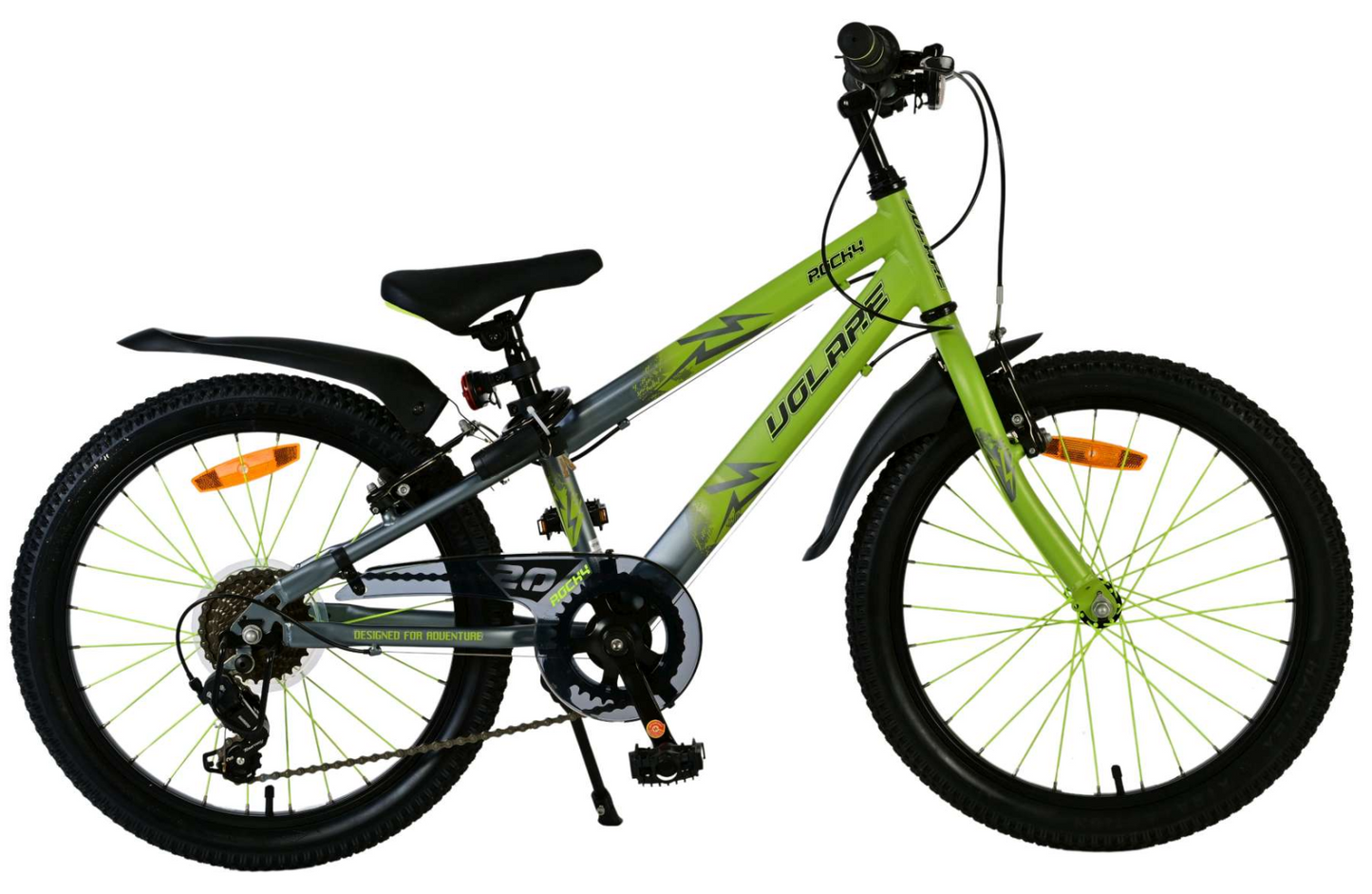 Volare Rocky Kinderfiets - 20 inch - 7 speed - Groen/Grijs - Groen, Grijs - 7 versnellingen - 6-8 jaar extra afbeelding 16