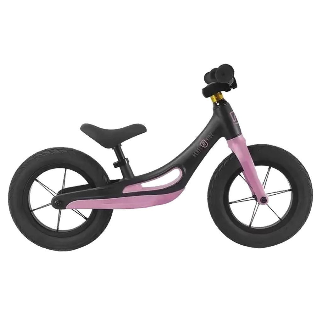 Rebel Kidz Aluminium Loopfiets Zwart-Roze - 3-5 jaar bij Fietstotaal