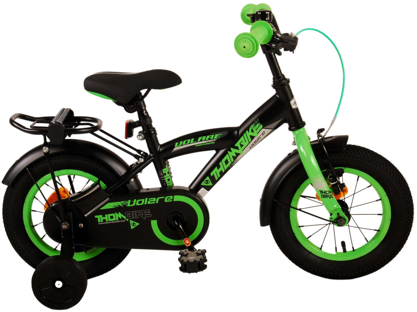 Volare Thombike Kinderfiets - Jongens - 12 inch - Zwart Groen - Zwart, Groen - 3-5 jaar extra afbeelding 18