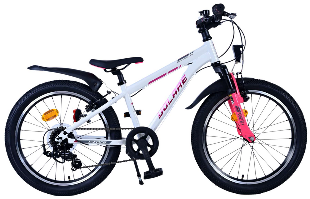 Volare XC Race Kinderfiets - 20 inch - 7 speed - Wit Roze - Wit, Roze - 7 versnellingen - 6-8 jaar extra afbeelding 16