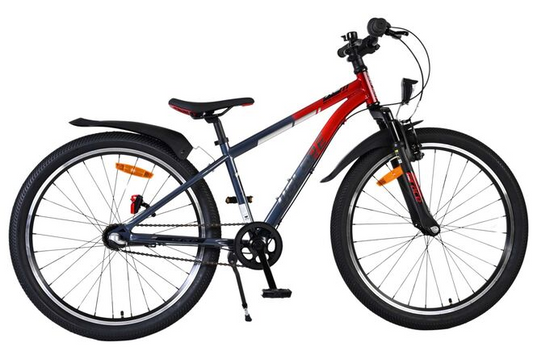 Volare XC Race Kinderfiets - 24 inch - Nexus 3 - Rood/Grijs - Rood, Grijs - 3 versnellingen - 8-10 jaar bij Fietstotaal