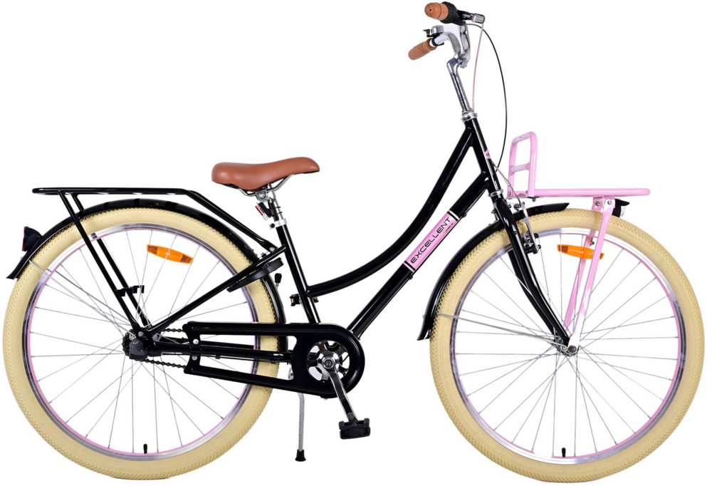 Volare Excellent Kinderfiets - Meisjes - 26 inch - Zwart - Shimano Nexus 3 versnellingen - 10-12 jaar extra afbeelding 16