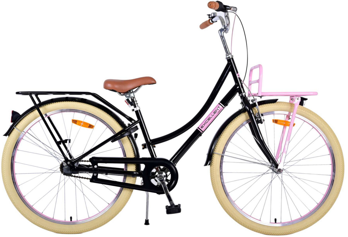 Volare Excellent Kinderfiets - Meisjes - 26 inch - Zwart - Shimano Nexus 3 versnellingen - 10-12 jaar extra afbeelding 16