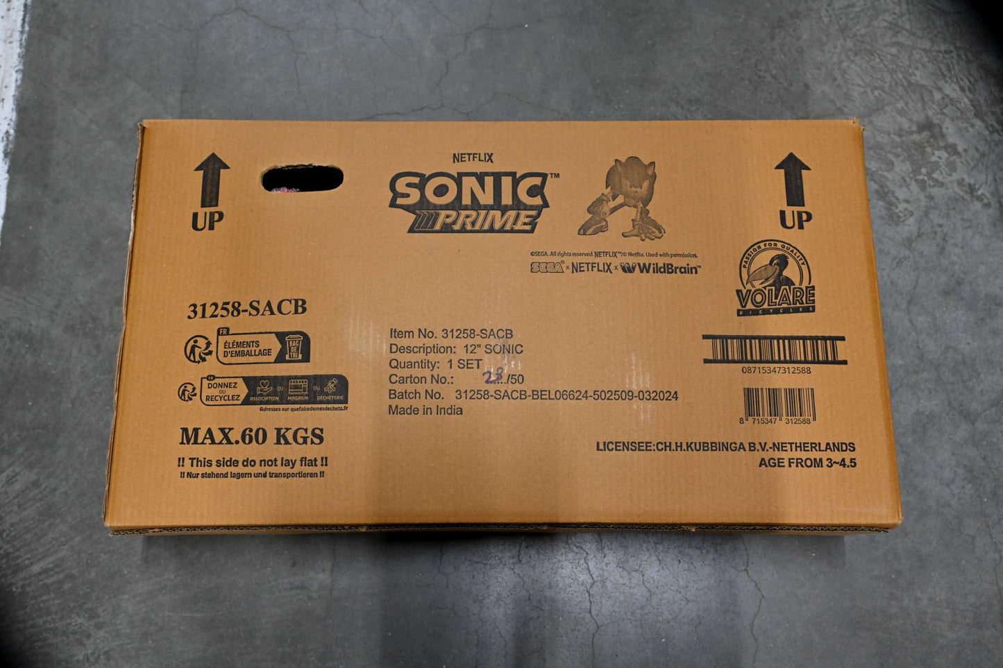 Sonic Prime Kinderfiets - Jongens - 12 inch - Blauw Rood - Blauw, Rood - 3-5 jaar extra afbeelding 14