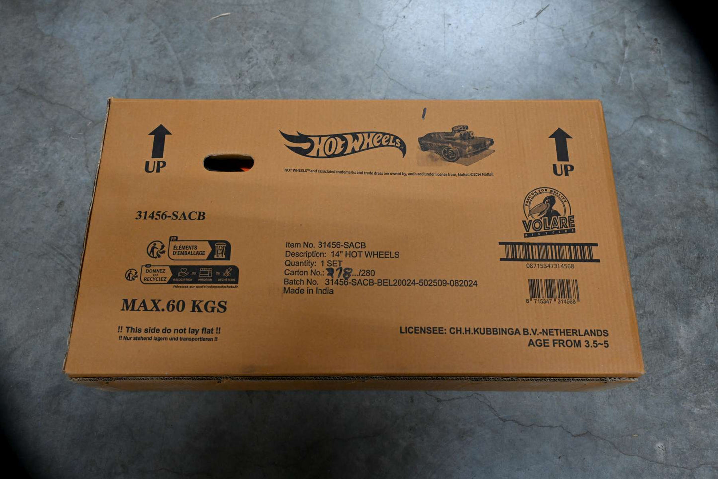 Hot Wheels Kinderfiets - Jongens - 14 inch - Zwart Oranje Blauw - Zwart, Blauw, Oranje - 3-5 jaar extra afbeelding 12
