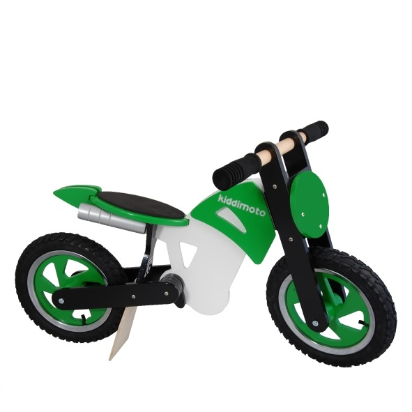 Kiddimoto Superbike Scrambler Groen Wit Zwart - 2-6 jaar bij Fietstotaal