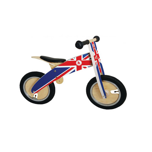 KiddiMoto Loopfiets Kurve Union Jack - 2-6 jaar bij Fietstotaal