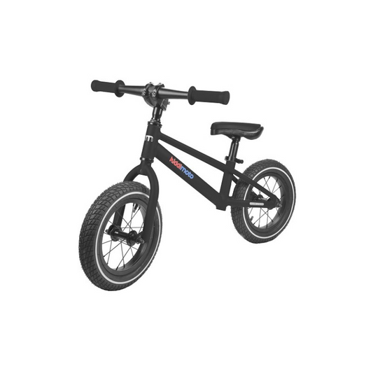 12" Kiddimoto Mountainbike Loopfiets Matzwart - Vanaf 2 jaar bij Fietstotaal