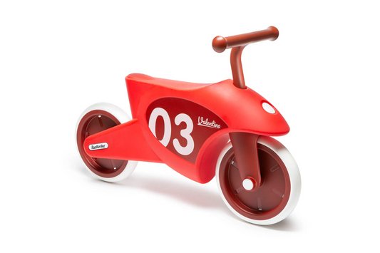 Italtrike Valentino Loopfiets Rood - 2-4 jaar bij Fietstotaal