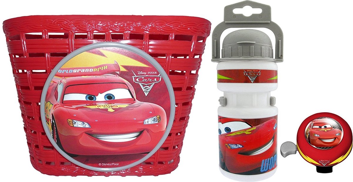 Combo mANDJE + drinkfles + bel Cars bij Fietstotaal