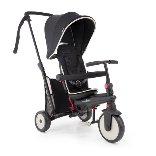 SmarTrike STR3 Vouwbare 6-in-1 Driewieler Zwart/Creme – Meegroei Trike vanaf 10 Maanden - Vanaf 1 jaar bij Fietstotaal