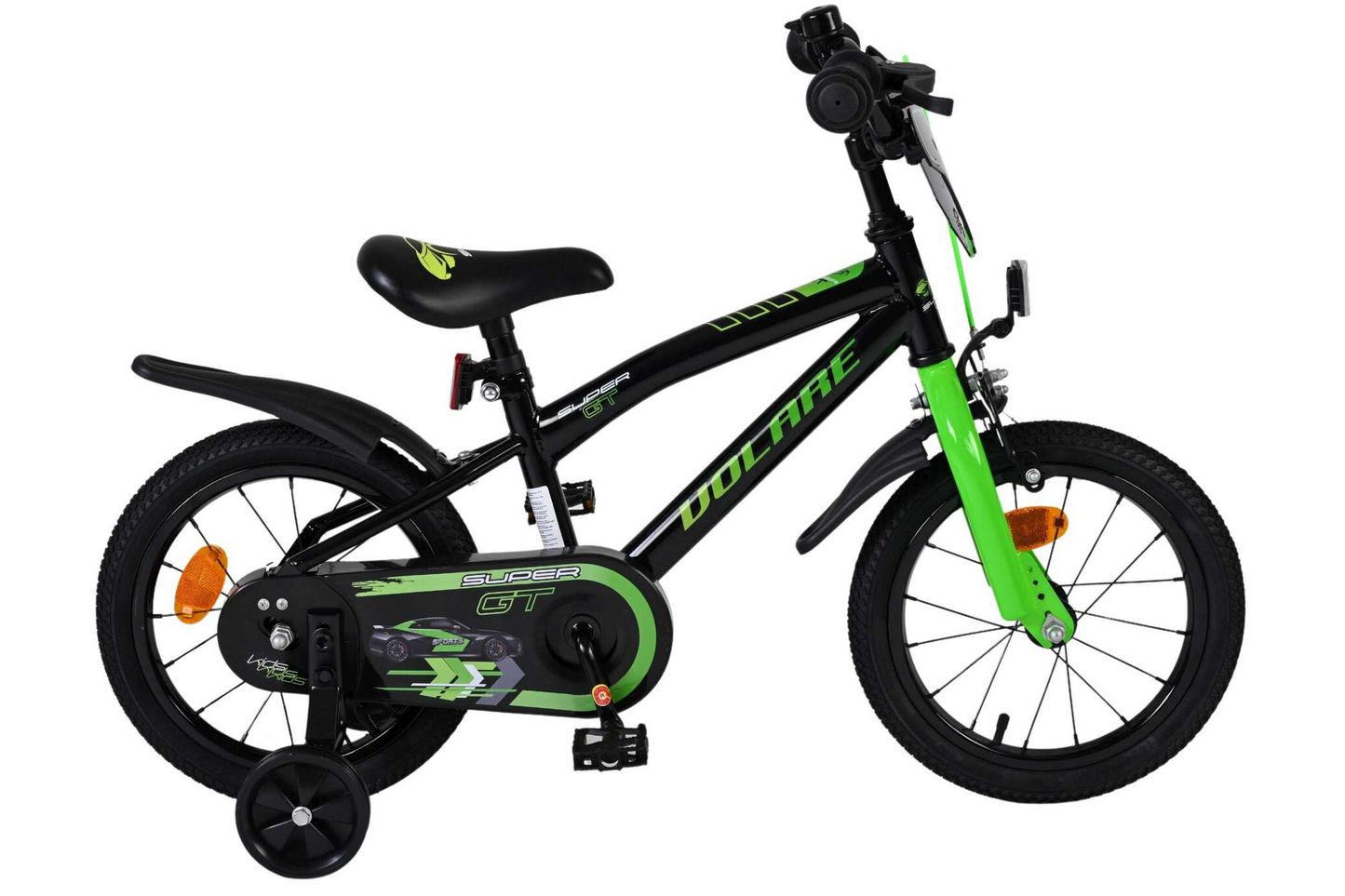 Volare Super GT Kinderfiets - Jongens - 14 inch - Groen - Zwart, Groen - 3-5 jaar extra afbeelding 15