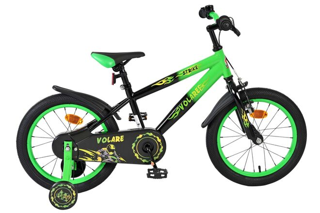 Volare Strike Kinderfiets - Jongens - 16 inch - Zwart Groen - Zwart, Groen - 4-6 jaar extra afbeelding 14