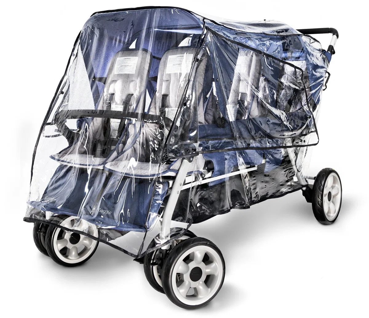 Italtrike Regenhoes The Quad 4-persoons kinderwagen bij Fietstotaal