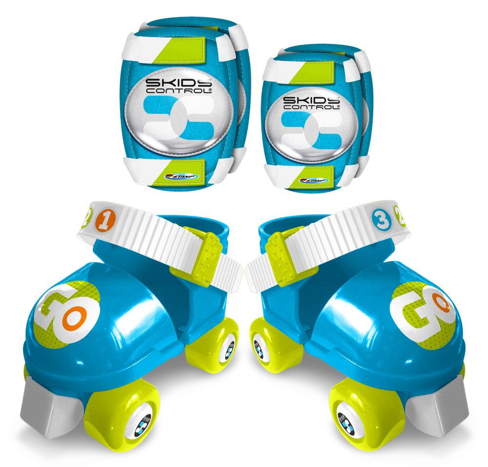 Skids Control Rolschaatsen met Beschermers Blauw - Vanaf 8 jaar bij Fietstotaal