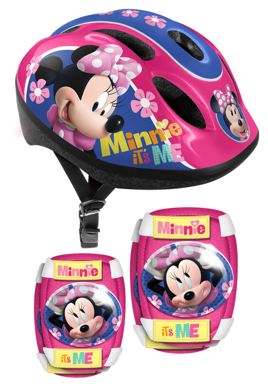 Kinderhelm S Minnie Mouse met beschermset bij Fietstotaal