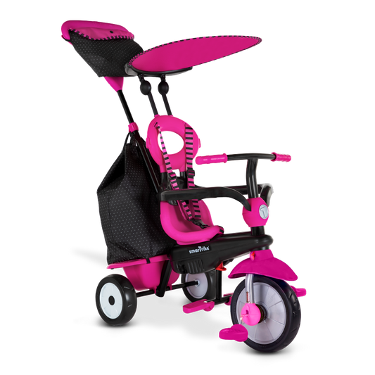 SmarTrike Vanilla Plus Driewieler Roze – Meegroei Driewieler met Duwstang vanaf 15 Maanden - Vanaf 1 jaar bij Fietstotaal
