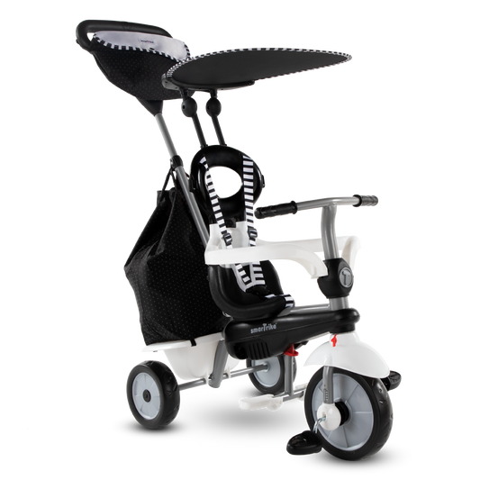SmarTrike Vanilla Plus Driewieler Wit/Zwart – Meegroei Driewieler met Duwstang vanaf 15 Maanden - Vanaf 1 jaar bij Fietstotaal