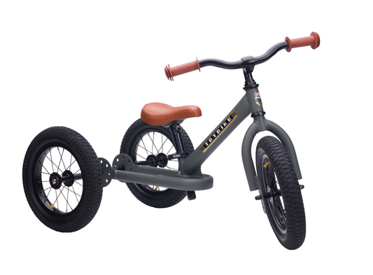 Trybike 3 wieler Steel loopfiets Matt Grey - 3-5 jaar bij Fietstotaal