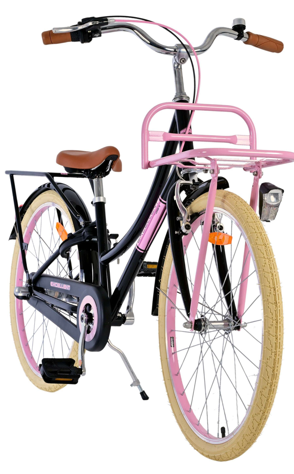 Volare Excellent Kinderfiets - Meisjes - 24 inch - Zwart - 3 Versnellingen - 8-10 jaar extra afbeelding 7