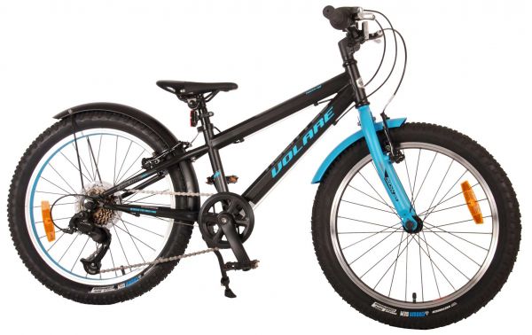 Volare Rocky Kinderfiets - 20 inch - Blauw Zwart - 85% afgemonteerd - 6 speed - Prime Collection - Zwart, Blauw - 6 versnellingen - 6-8 jaar extra afbeelding 2