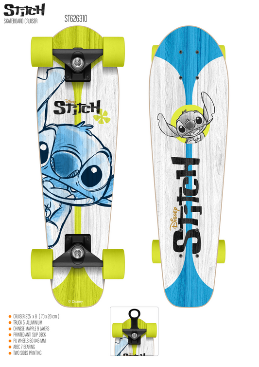 Disney Stitch Skateboard - Vanaf 8 jaar bij Fietstotaal