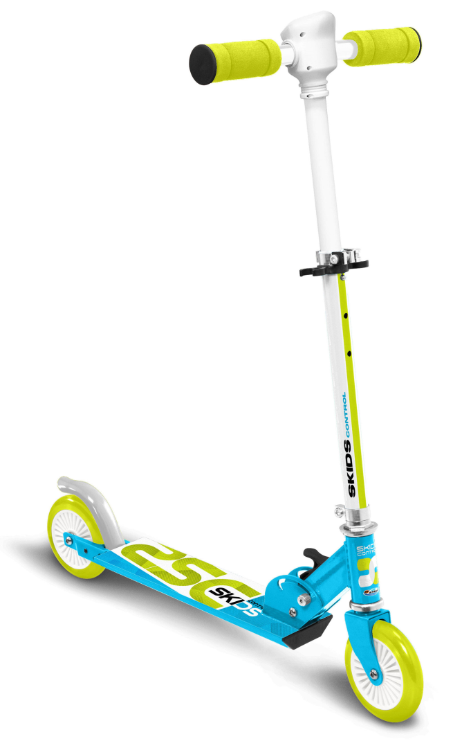 Skids Control Opvouwbare Step Blauw met Kilometerteller - Vanaf 5 jaar bij Fietstotaal