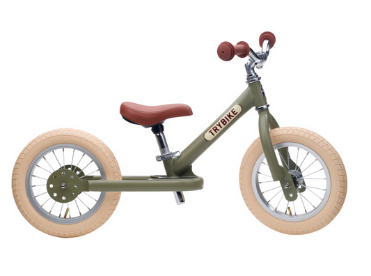 Trybike Steel Vintage Matt Green 2 wieler - 3-5 jaar bij Fietstotaal