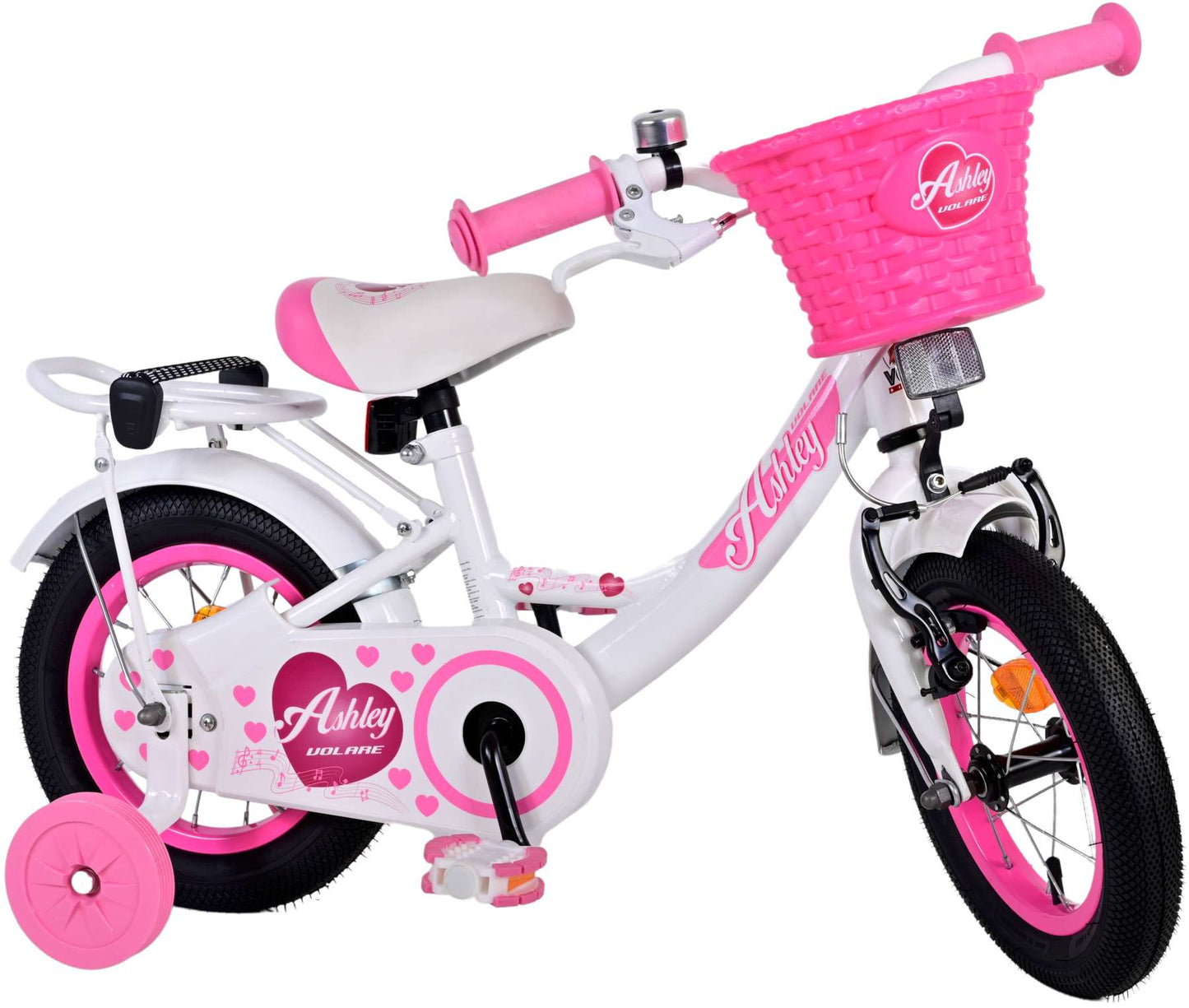 Volare Ashley Kinderfiets - Meisjes - 12 inch - Wit - 3-5 jaar extra afbeelding 3
