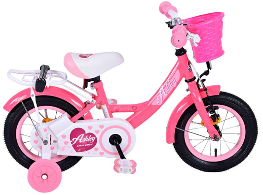 Volare Ashley Kinderfiets - Meisjes - 12 inch - Rood/Roze - Roze, Rood - 3-5 jaar bij Fietstotaal