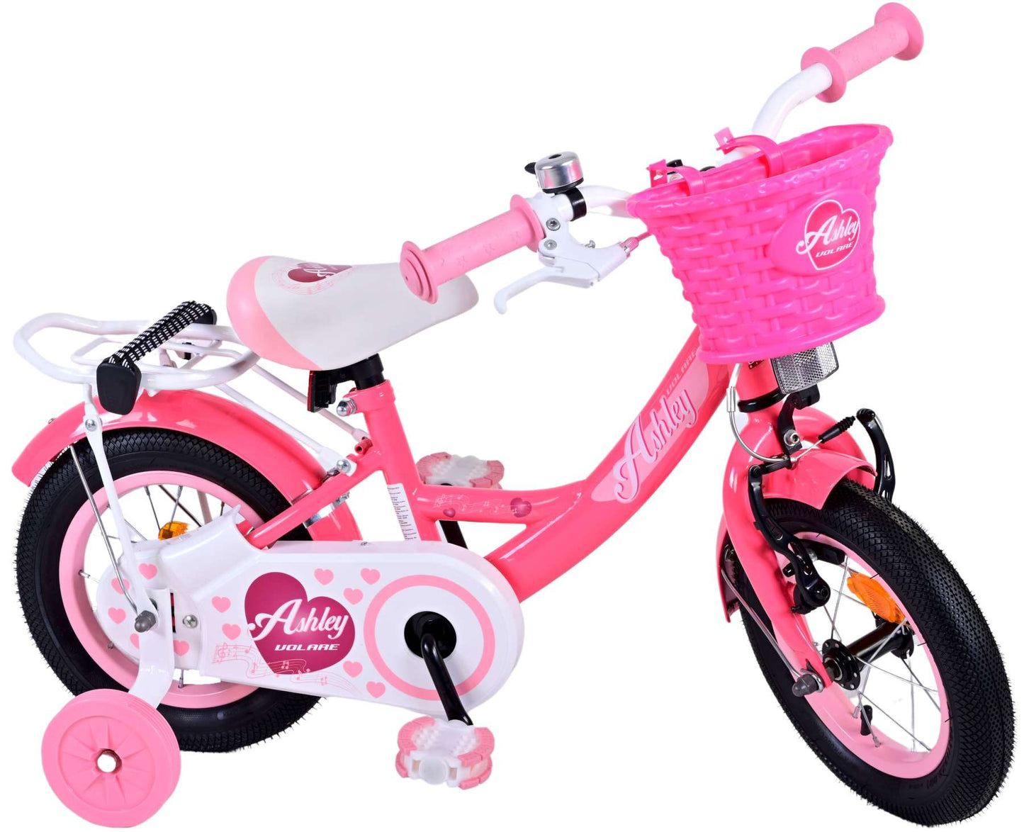 Volare Ashley Kinderfiets - Meisjes - 12 inch - Rood/Roze - Roze, Rood - 3-5 jaar extra afbeelding 3