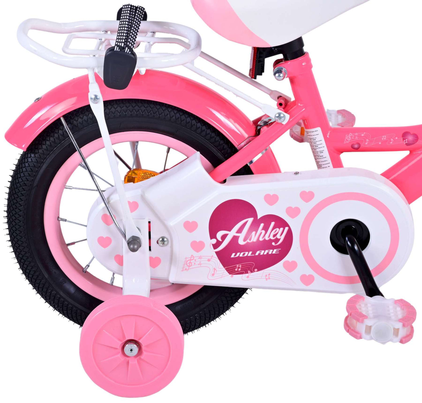 Volare Ashley Kinderfiets - Meisjes - 12 inch - Rood/Roze - Roze, Rood - 3-5 jaar extra afbeelding 4